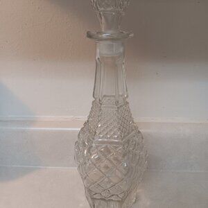 Glass Clear Decanter Carafe 28 oz Preowned